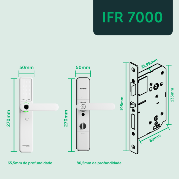 Fechadura Inteligente de Embutir com Biometria IFR 7000 Branca Intelbras - Imagem 5